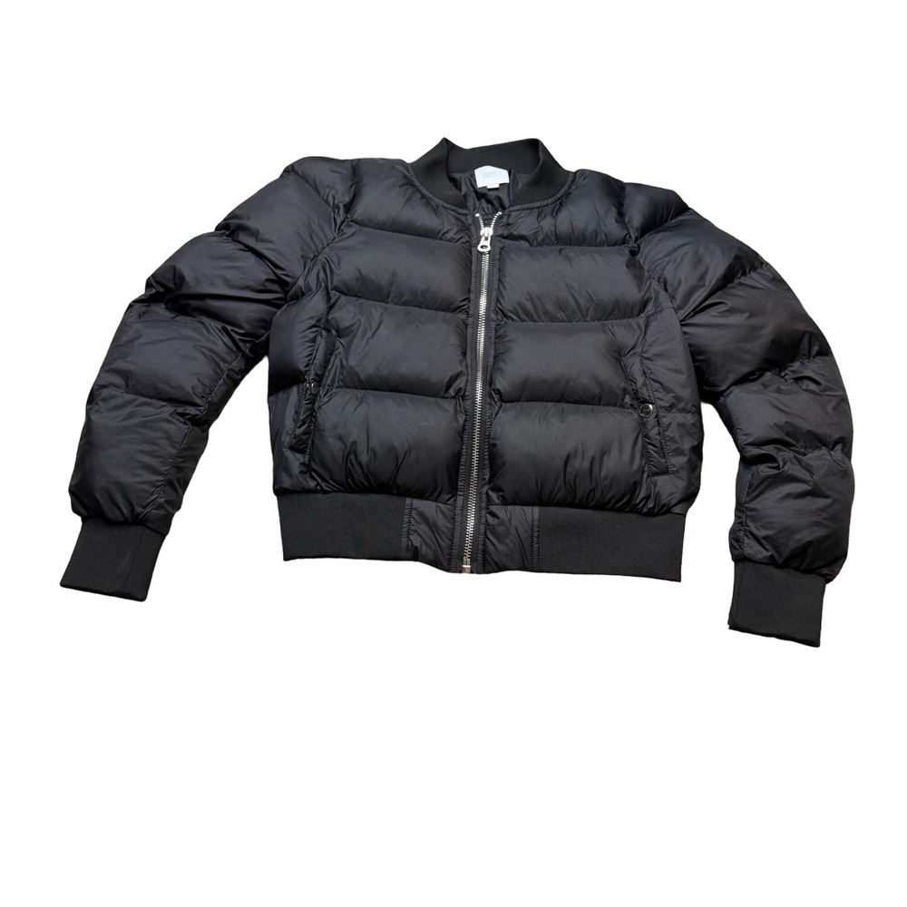 ✨🖤 Sen Black Cropped Puffer Bomber Jacket XS‎ 🖤✨